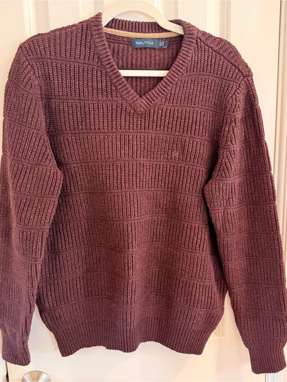 Nautica Men's Crewneck Sweater — Dusty Maroon